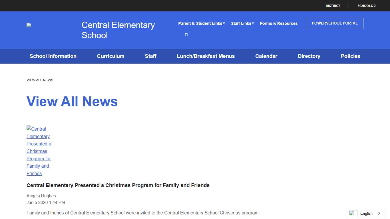 View All News - Central Elementary School